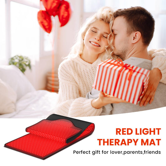 Red Light Therapy Infrared Pad: Pain Relief 1090 LEDs Large Mat for Full Body 660nm Red Light&850nm Infrared Therapy Heating Wrap Body 73 * 32 Inch Big Pads for Back Neck Knee Face Infared Panel Lamp
