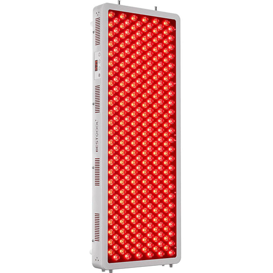 BestQool Red Light Therapy Device, 4 Wavelengths Full Body Infrared Red Light Therapy at Home, Elite Grade Dual Chip 300 LEDs, High Power, 500W. Modular Design.