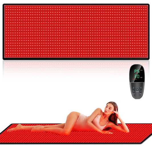Red Light Therapy Mat for Body Pain Relief,Red Light Therapy Blanket 1280 LEDs Red Near Infrared 660nm 850nm Full Body Pad, 71"x 31" Large Red Light Therapy Pad