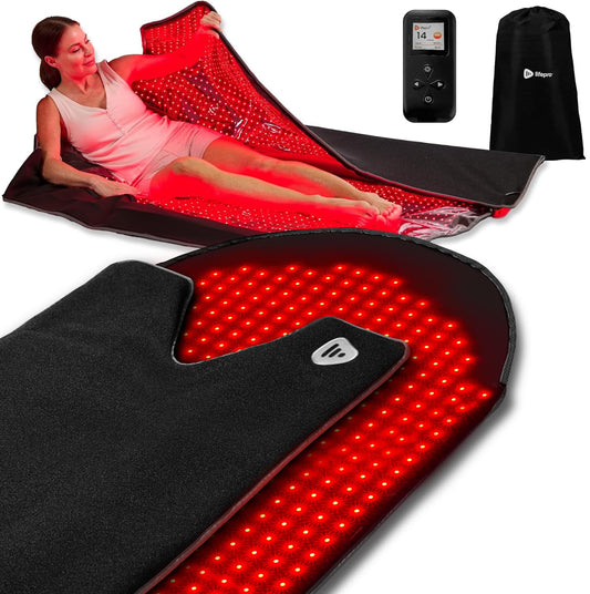 Lifepro Red Light Therapy for Body Wrap – Allevabody 660nm & 850nm Near Infrared and Red Light Therapy Mat for Body – Adjustable, Portable & Full-Body Relaxation for Daily Wellness
